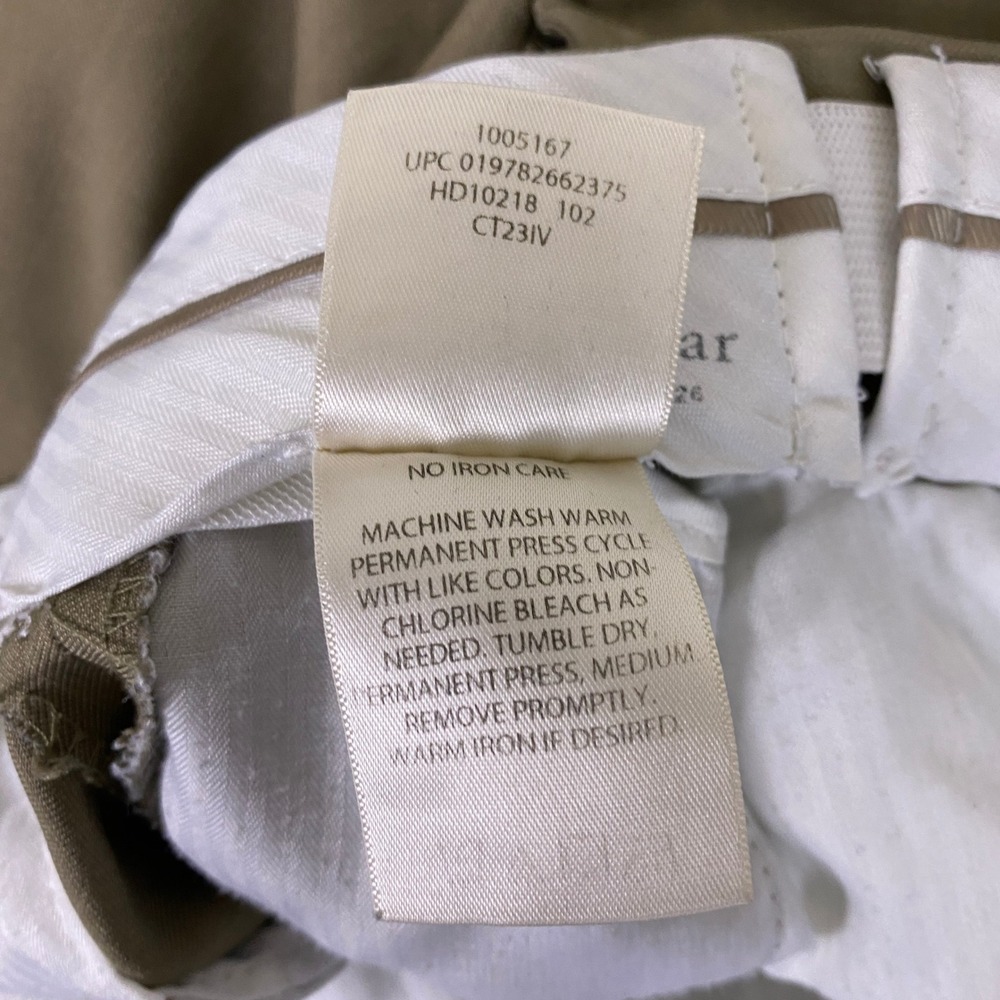 Haggar Khaki Dress Pants Men's Size 40x30 Tan No Iron Business Casual Flat Front - Picture 3 of 12